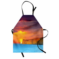 Sea Sunset with Cliffs Apron