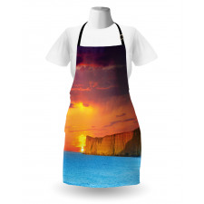 Sea Sunset with Cliffs Apron