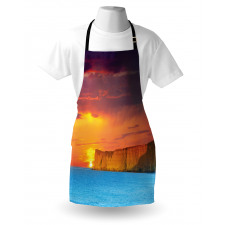 Sea Sunset with Cliffs Apron