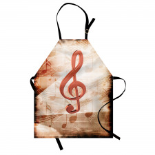 Grunge Abstract Notes Apron