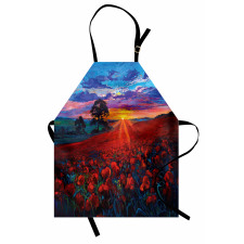 Poppy Flower Garden Apron