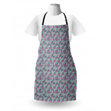 Leafy Branch and Roses Motif Apron