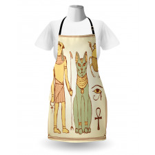 Ancient Cat Figure Apron