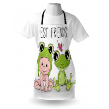 Baby Frog Love Friends Apron