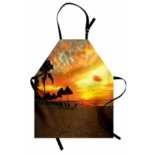 Romantic Sunset Scenery Apron