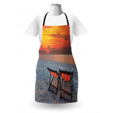 Beach with Colorful Sky Apron