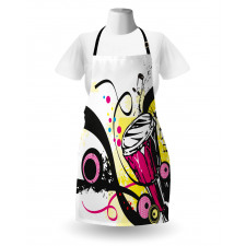 Retro Musical Abstract Art Apron