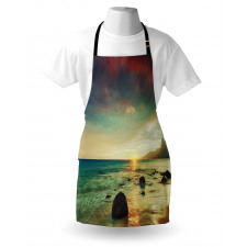 Dramatic Sunrise Tropical Apron