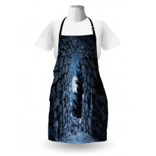 Full Moon Dark Cave Apron