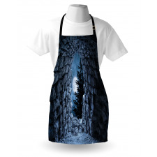 Full Moon Dark Cave Apron