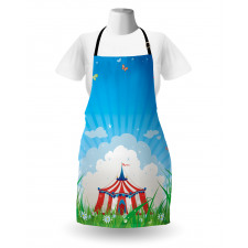 Circus Tent with Clouds Apron