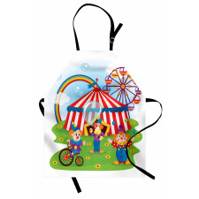 Fun Circus Scene Clowns Apron