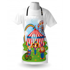 Fun Circus Scene Clowns Apron