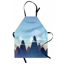 Pastel Mountains and Clouds Apron
