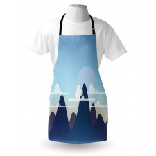 Pastel Mountains and Clouds Apron