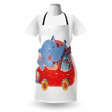 Funny Animal in a Car Apron