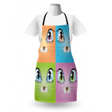 Colorful Animal Kitten Apron