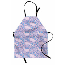 Wavy Motifs and Happy Fish Apron