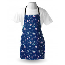 Galaxy Planets Stars Art Apron