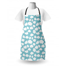 Bicolored Clouds Graphic Apron