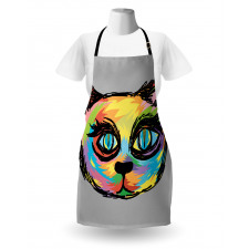 Sketch Art Dark Big Eyes Apron