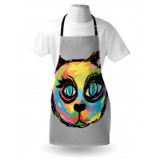 Sketch Art Dark Big Eyes Apron