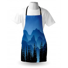 Tree and Hill Silhouettes Apron