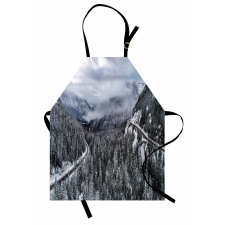 Highway in Winter Forest Apron