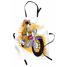 Doggie on a Motorcycle Apron