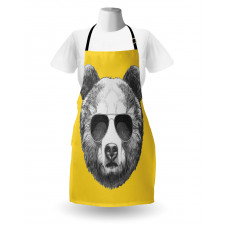 Sketchy Hand Drawn Bear Apron