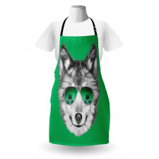 Exotic Wolf Portrait Apron