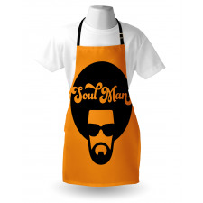 Retro Jazz Male in an Afro Apron