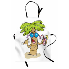 Fun Palm Tree Character Apron