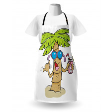 Fun Palm Tree Character Apron