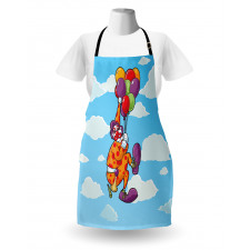 Clown Taken by His Balloons Apron