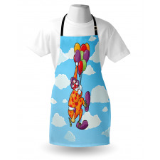 Clown Taken by His Balloons Apron