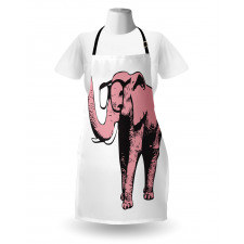 Cartoon Elephant in Glasses Apron