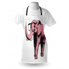 Cartoon Elephant in Glasses Apron