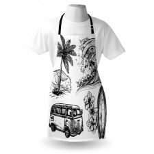 Surfboard Beach Van Apron