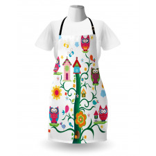 Owls on Tree with Dots Apron