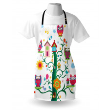 Owls on Tree with Dots Apron