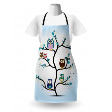 Night Animal Owl Love Apron