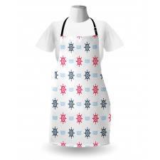 Ship Helm Waves Retro Apron