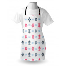 Ship Helm Waves Retro Apron