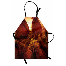 Cactus Rocks Desert Scenery Apron