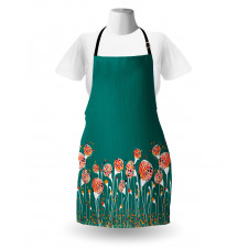 Modern Spring Flowers Apron