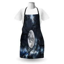 Moon at Night in Forest Apron