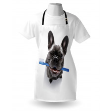 Funny Dog with Toothbrush Apron