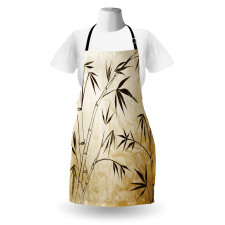 Gradient Bamboo Leaves Apron