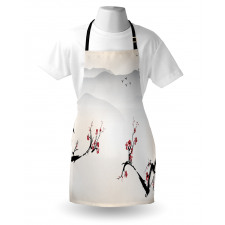 Sakura Flower and Gulls Apron